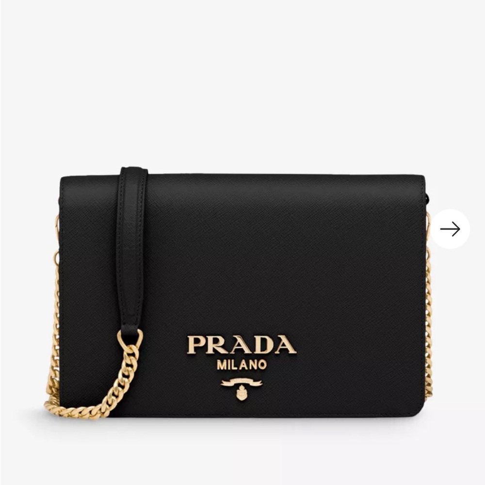 PRADA
Brand-plaque mini Saffiano-leather cross-body bag